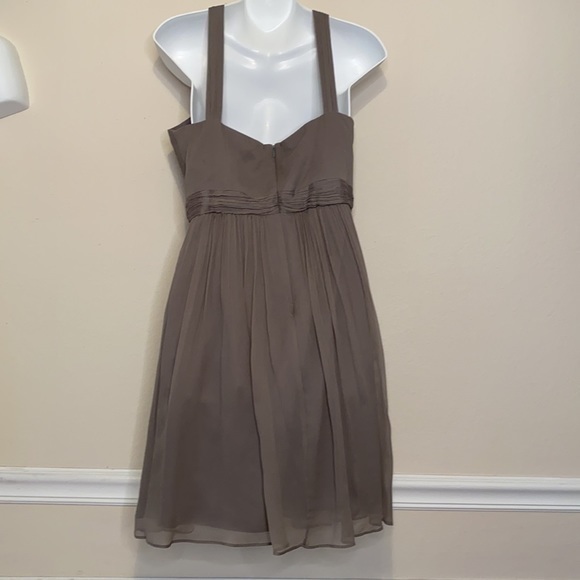 J Crew Halter Taupe Dress Size 8Petite - Picture 3 of 11